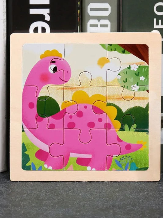 Puzzle enfant | Dinosaure rose