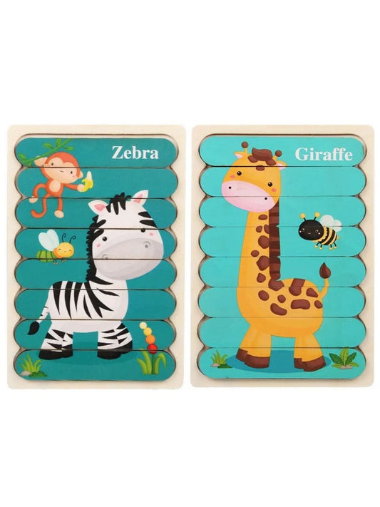 Puzzle enfant | Zèbre et Girafe