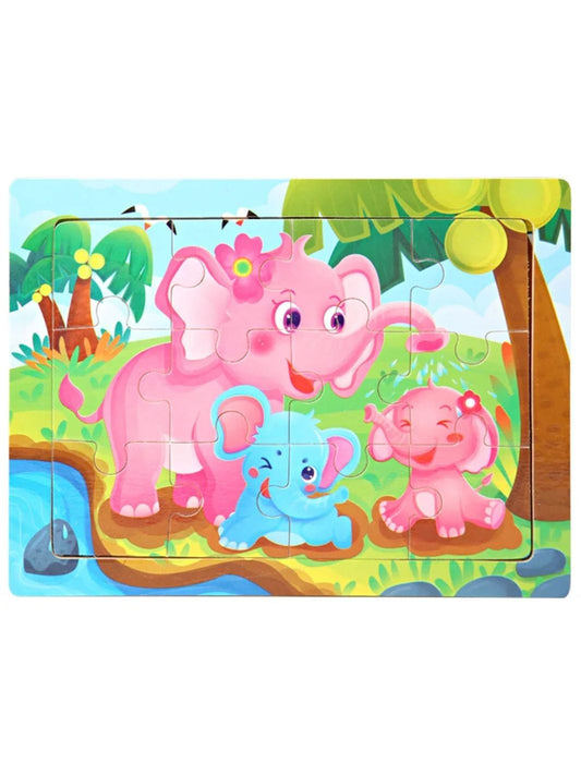 Puzzle enfant | Éléphant Rose