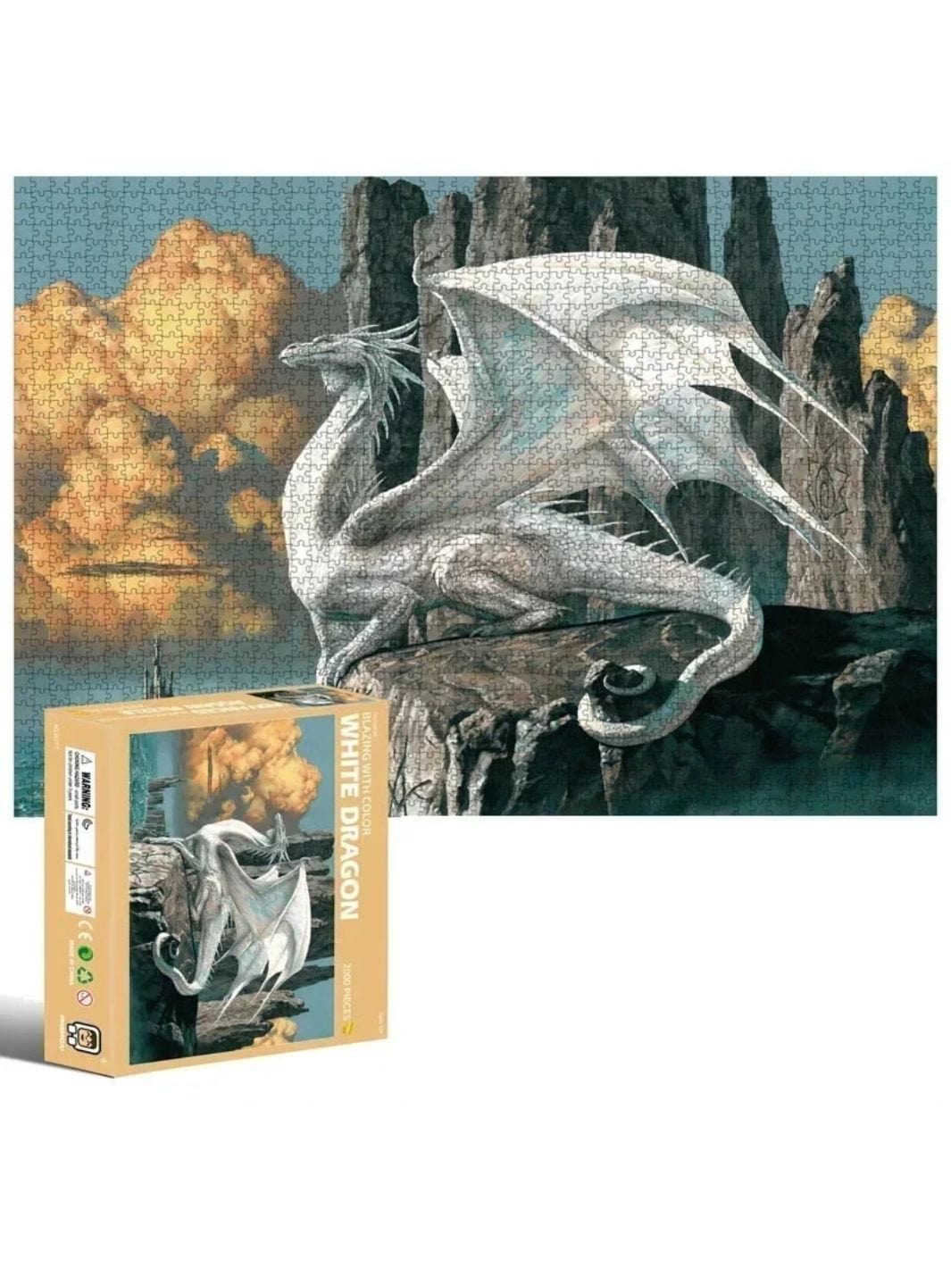 Puzzle 2000 pièces | Dragon Blanc