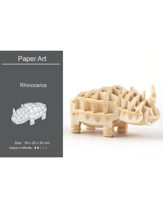 Puzzle 3D | Rhinocéros