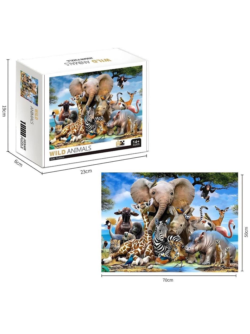 Puzzle 1000 pièces | Animaux de la Savane